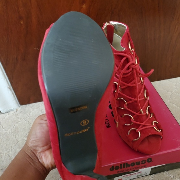 Lace up peep toe booties - Picture 2 of 4